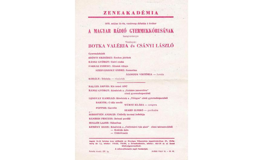ZENEAKADÉMIA A MAGYAR RÁDIÓ GYERMEKKÓRUSA