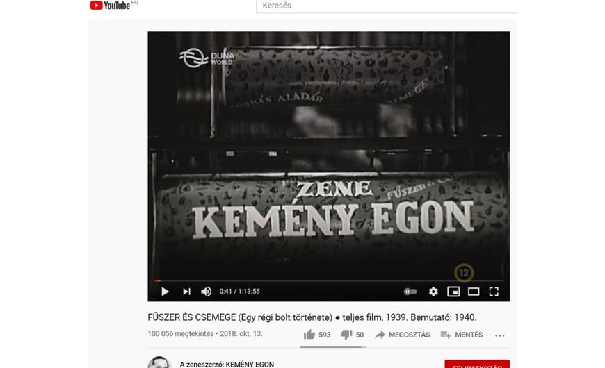 FŰSZER ÉS CSEMEGE, KEMÉNY EGON ZENÉJE